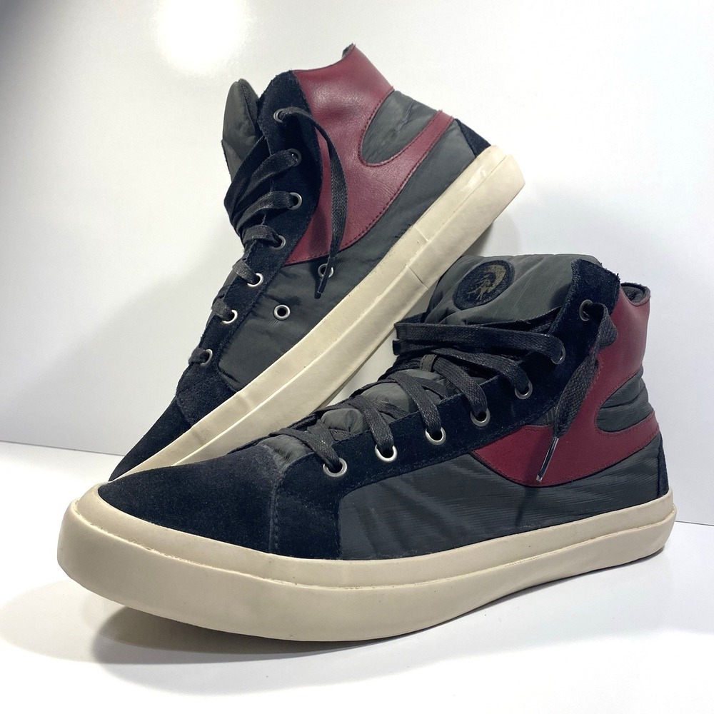 DIESEL Mens Size 12.5 - S KWAARTZZ Y01217 P0728 Black Fashion Sneakers